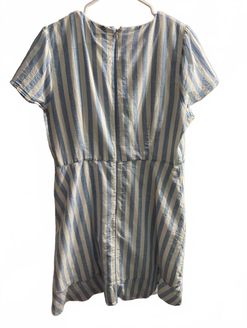 J. Crew Blue and White Striped Midi Dress - Picture 7 of 9